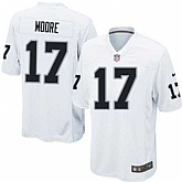 Nike Men & Women & Youth Raiders #17 Moore White Team Color Game Jersey,baseball caps,new era cap wholesale,wholesale hats
